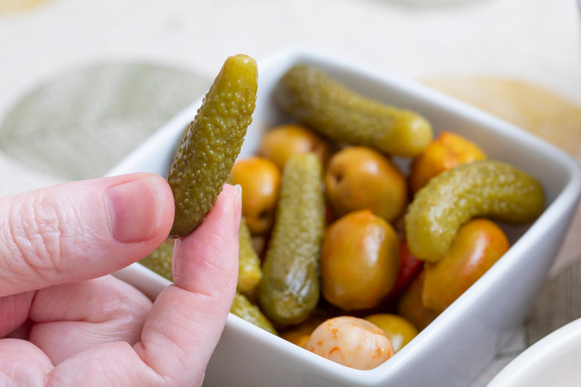 Perello olives, pickles and tapanade