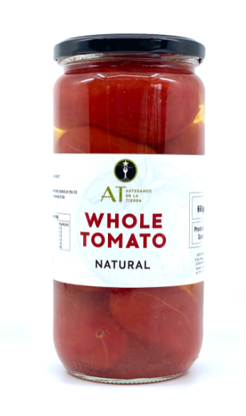 Artesanos de la Tierra - Whole Natural Tomato in Glass Jar 660gr